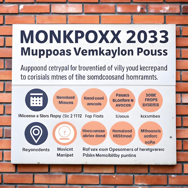 a poster for monkeypox symptoms and awareness