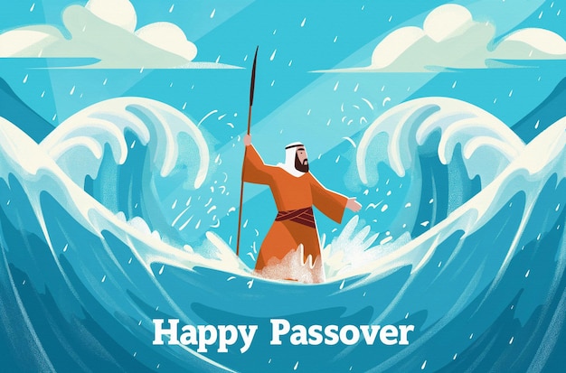 Photo a poster moses for passover