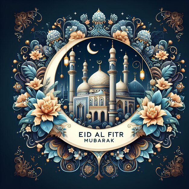 a poster for a mosque with a picture of a mosque on it