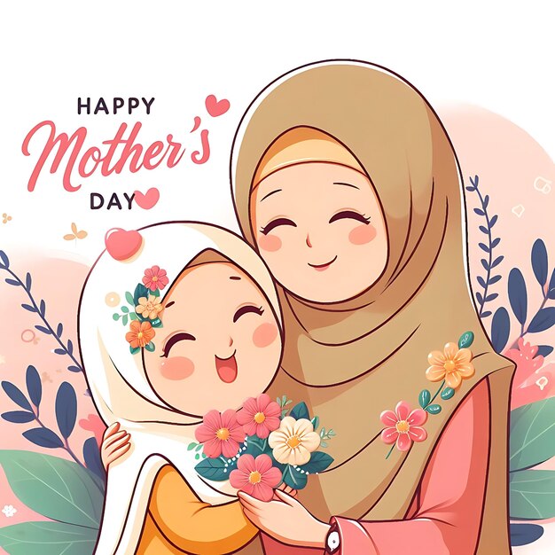 a poster for a mother and daughter that says happy mothers day