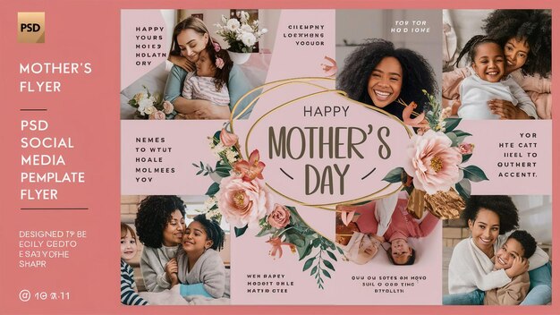 a poster for a mothers day with a picture of her daughter and her mother