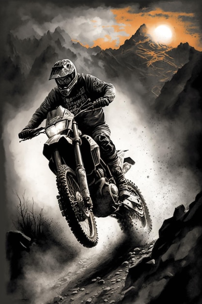 A poster for the motocross race.