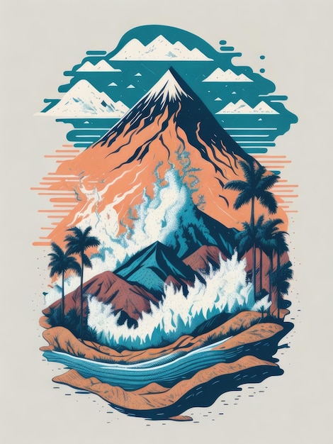 A poster for the mountain range