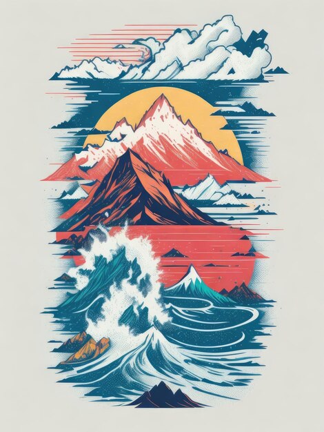 A poster for the mountain range