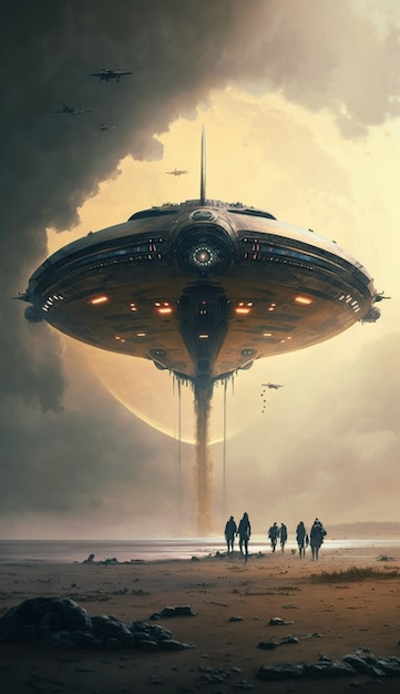 A poster for the movie alien ship