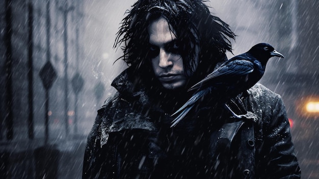 A poster for a movie called the crow