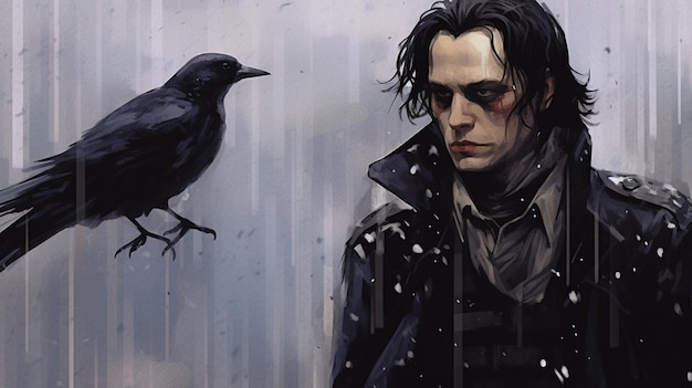 A poster for a movie called the crow