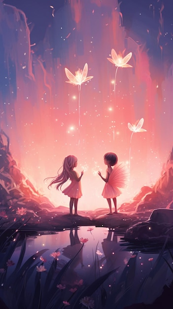 어린 소녀와 어린 소녀라는 영화의 포스터.