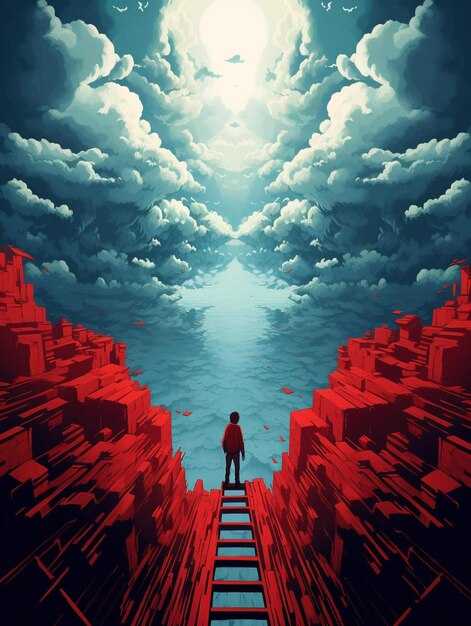 Foto un poster per il film chiamato la città rossa