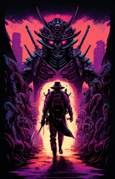 A poster for a movie called the samurai.