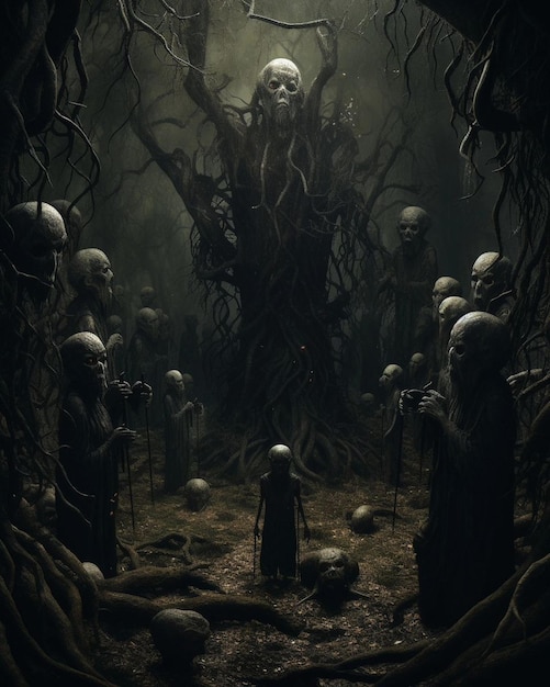 공포스러운 숲이라는 영화의 포스터