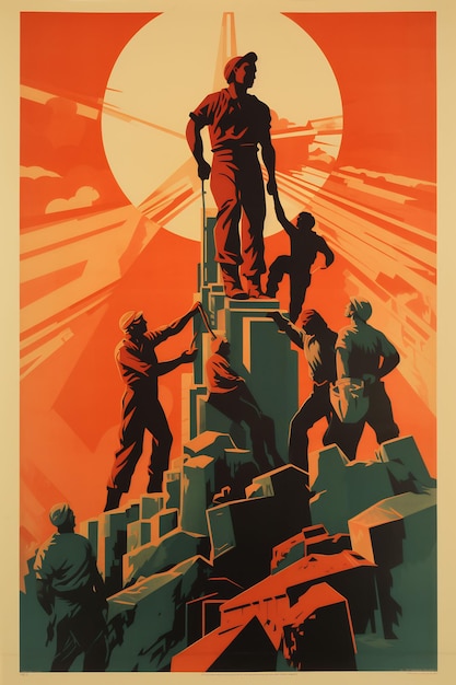 a poster for a movie called a statue of a man on a pedestal