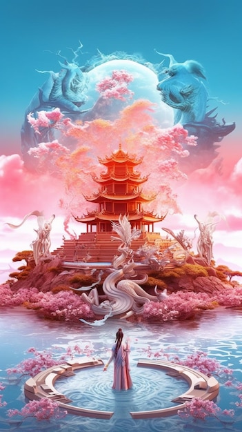 A poster for the movie dragon's castle.