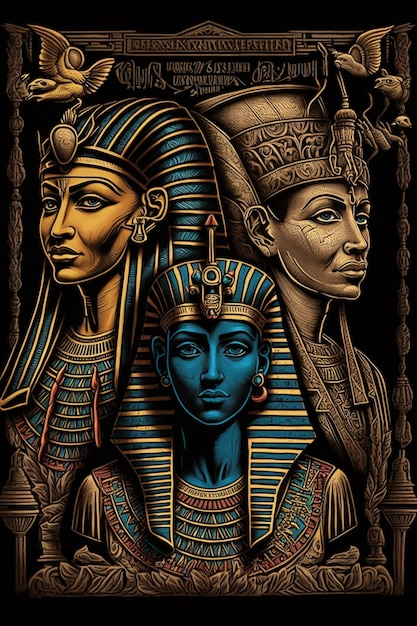 A poster for the movie the egyptian queen.