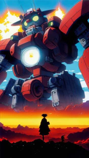 Photo a poster for the movie ghibli gundam.