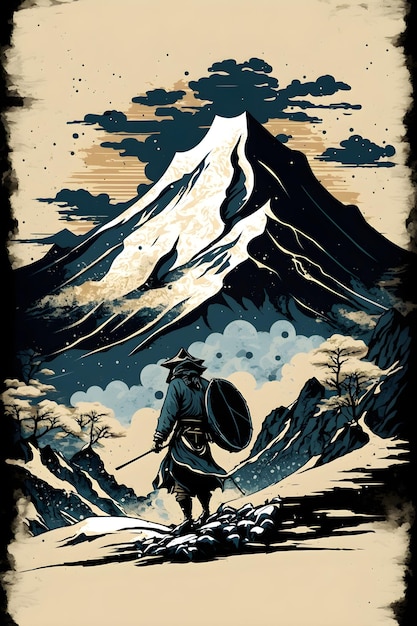 A poster for the movie the mountain of doom.
