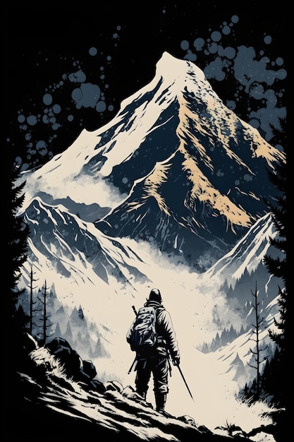A poster for the movie the mountain is shown.