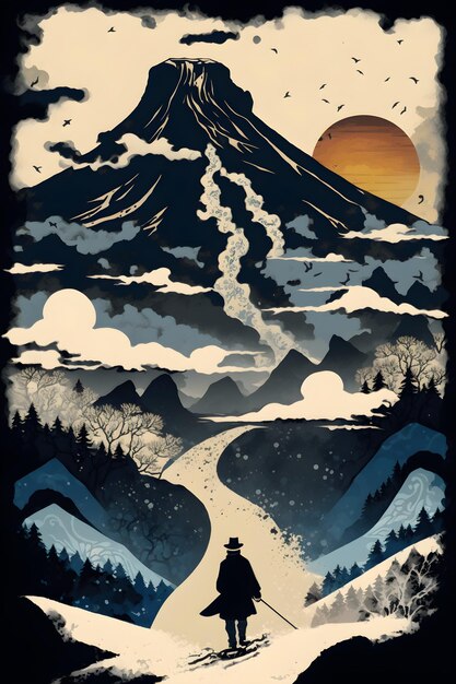 A poster for the movie the mountain is titled'the mountain '