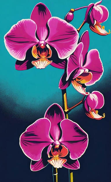 Photo a poster for the movie  orchids