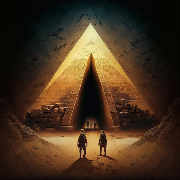 A poster for the movie the pyramids of egypt