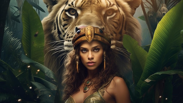 A poster for the movie queen of the jungle