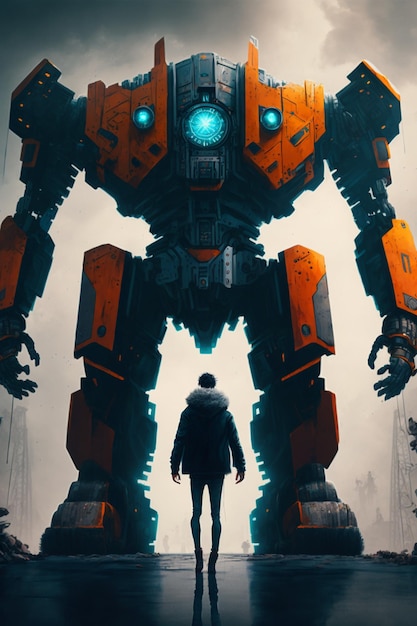 A poster for the movie robot that is being shown in the movie the last guardian.