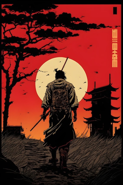 A poster for the movie samurai.