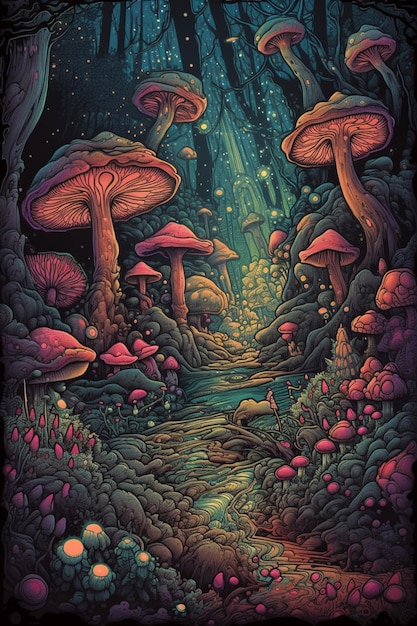 A poster for a mushroom festival