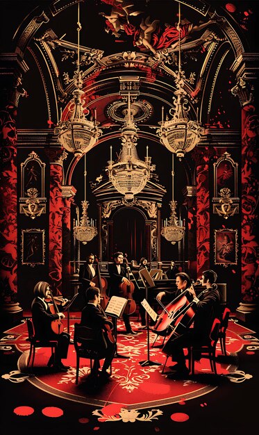 Photo a poster for a music concert called quot the orchestra quot