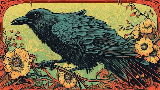 A poster for a music festival called the crow