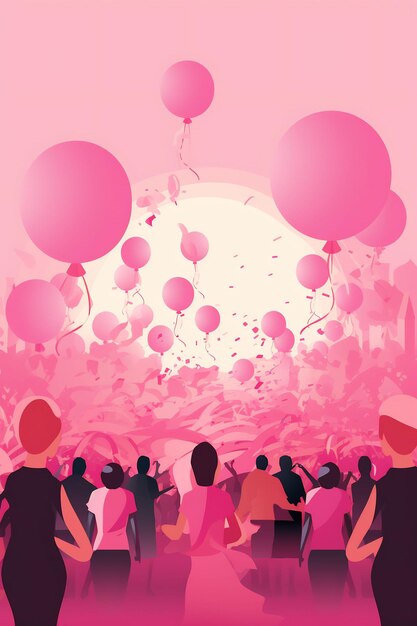 a poster for a music festival called the pink balloon.