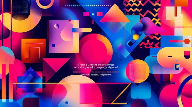 a poster for a music festival with colorful shapes and shapes