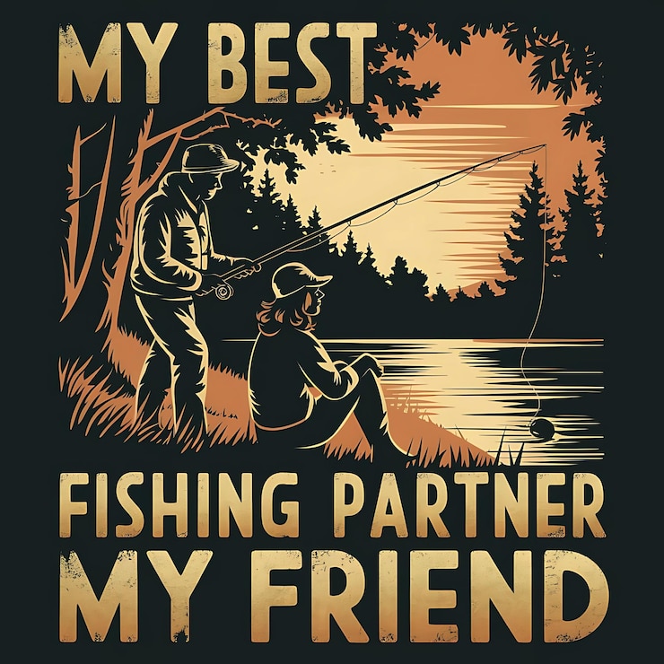 फोटो a poster for my best friend fishing