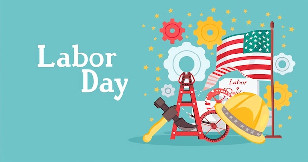 a poster for a new day day day with a toy gun and a ladder