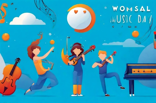 새로운 영화의 포스터에는 악기를 연주하는 여성이 그려져 있습니다.
