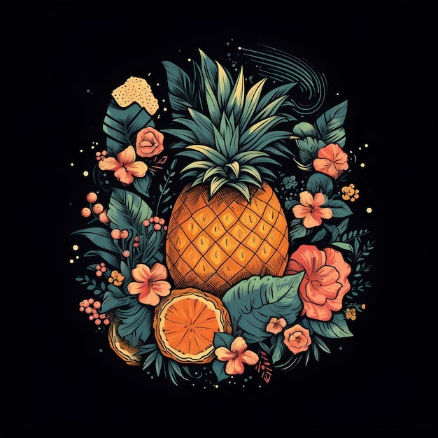Плакат нового фестиваля тропических фруктов