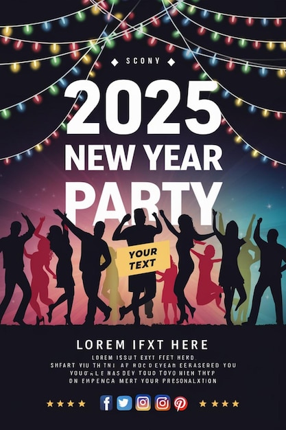 a poster for the new year 2012 party