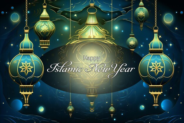 A poster for the new year of the islamic new year.