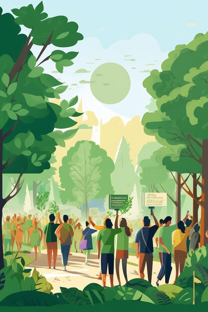 a poster for the new year in the park.