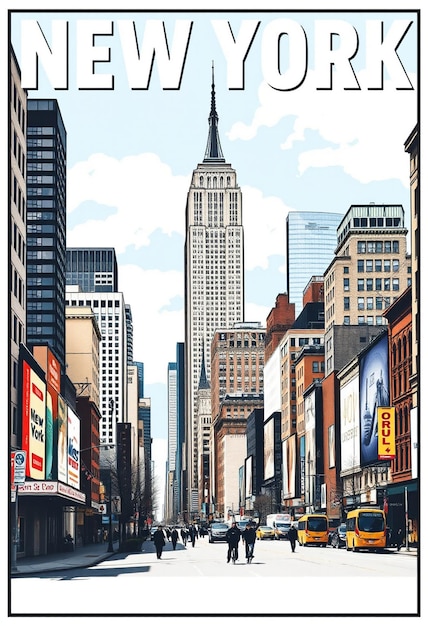 Photo a poster for the new york city of new york