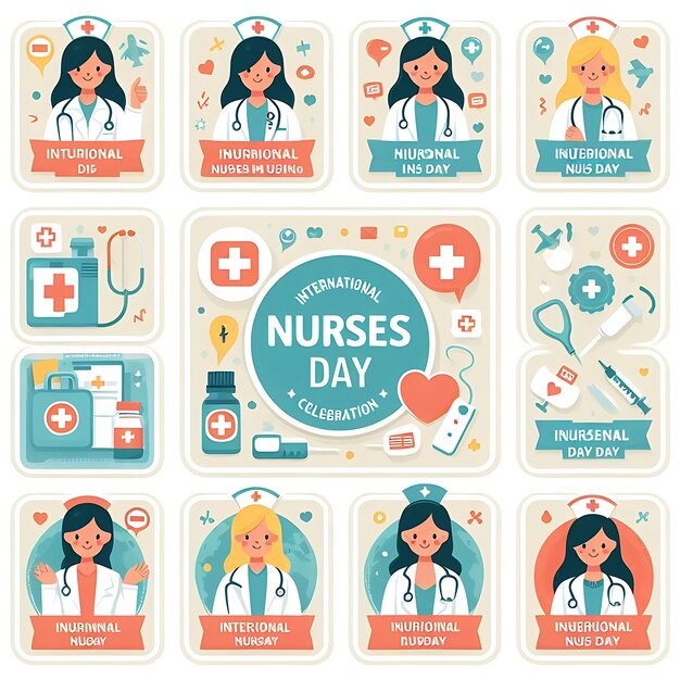 Photo a poster of nurses day day with a sign that says nurses day day day