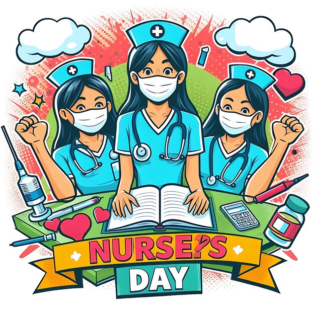 Photo a poster of nurses day with the words nurses day on it