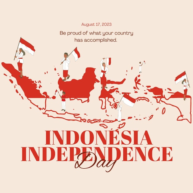Foto poster onafhankelijkheidsdag van indonesië