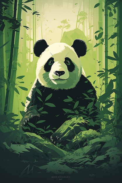 a poster for pandas by person