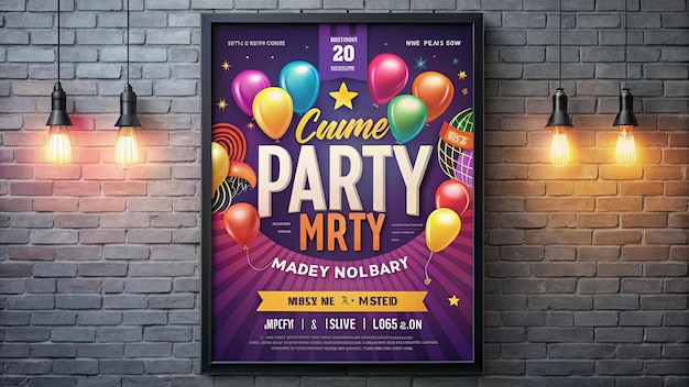 a poster for party party that says party party