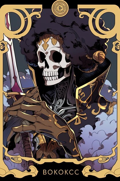 a poster for a pirate with a sword and a skull on it