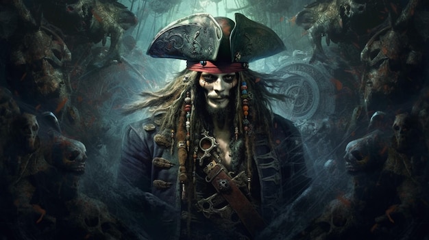 Premium AI Image | A poster for the pirates of the caribbean