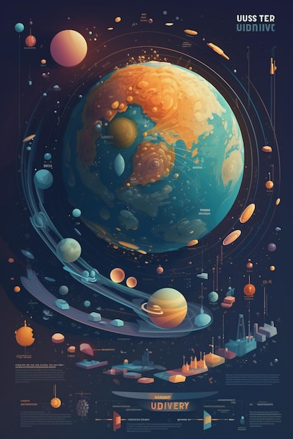 A poster for the planet mars showing the planets and the name mars.