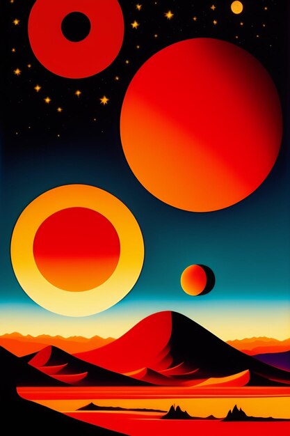 A poster for the planet mars