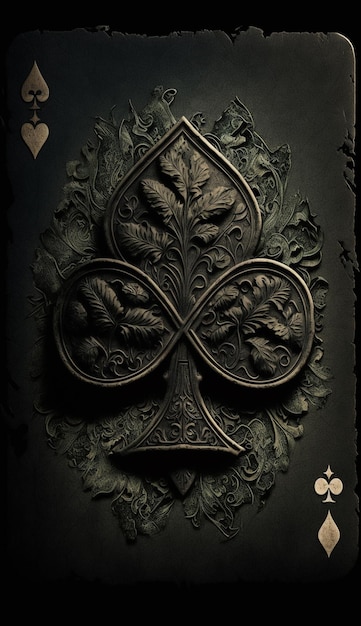 A poster for a poker card with the name ace of spades on it.